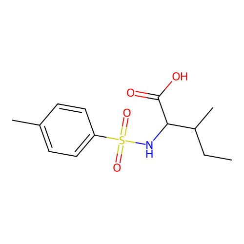 N-[(4-methylphenyl)sulfonyl]isoleucine structure
