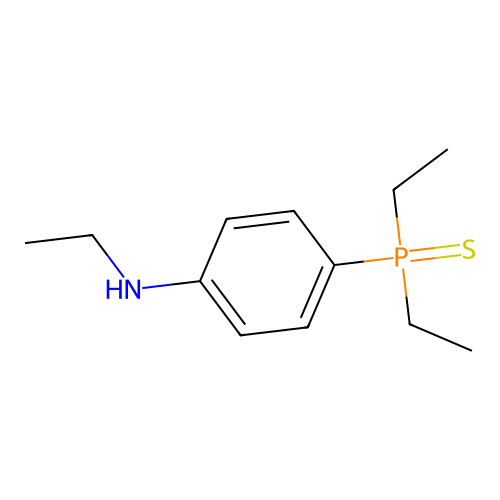 Benzenamine, 4-(diethylphosphinothioyl)-N-ethyl- structure