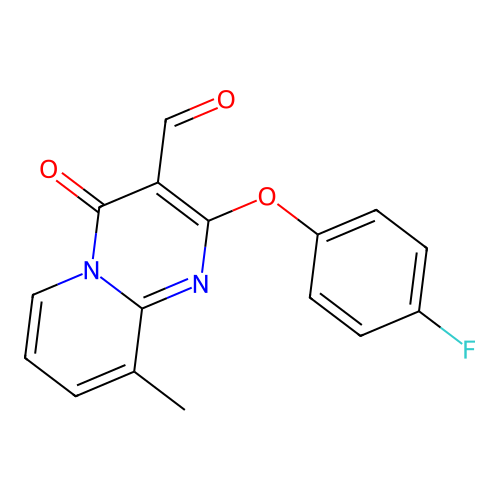 2-(4-fluorophenoxy)-9-methyl-4-oxo-4H-pyrido[1,2-a]pyrimidine-3-carbaldehyde structure
