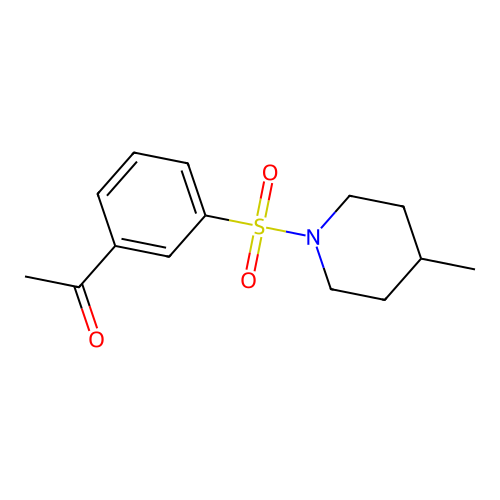 1-{3-[(4-Methylpiperidin-1-yl)sulfonyl]phenyl}ethanone structure