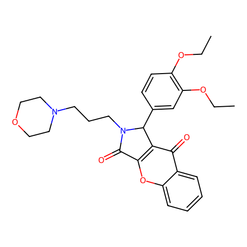 1-(3,4-diethoxyphenyl)-2-(3-morpholin-4-ylpropyl)-1H-chromeno[2,3-c]pyrrole-3,9-dione structure