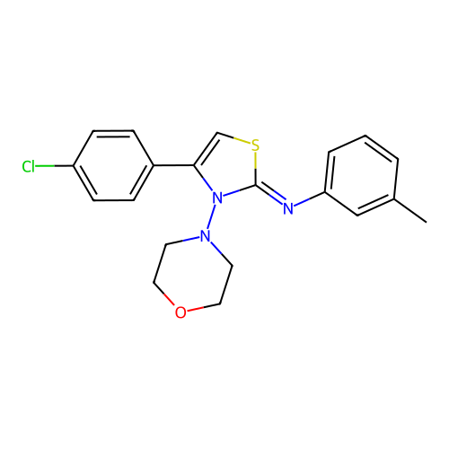 (Z)-N-(4-(4-chlorophenyl)-3-morpholinothiazol-2(3H)-ylidene)-3-methylaniline structure