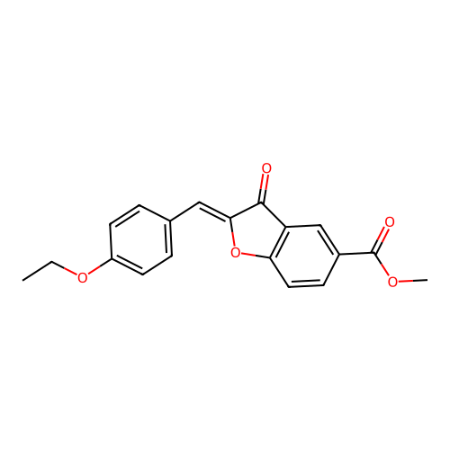 Methyl 2-[(4-ethoxyphenyl)methylene]-3-oxobenzo[b]furan-5-carboxylate structure