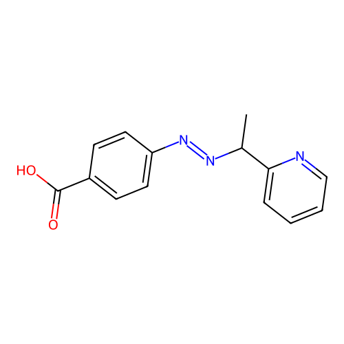 4-[(2-Pyridylethyl)diazenyl]benzoic acid structure