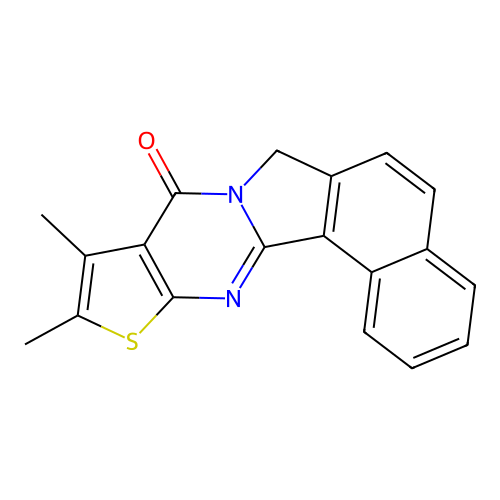 10,11-dimethylbenzo[g]thieno[2',3':4,5]pyrimido[2,1-a]isoindol-9(7H)-one structure