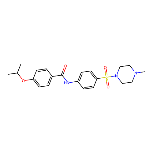 4-isopropoxy-N-{4-[(4-methyl-1-piperazinyl)sulfonyl]phenyl}benzamide structure