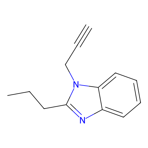 2-propyl-1-(prop-2-yn-1-yl)-1H-benzimidazole structure