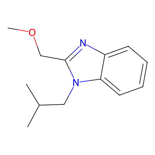 2-(methoxymethyl)-1-(2-methylpropyl)-1H-benzimidazole structure