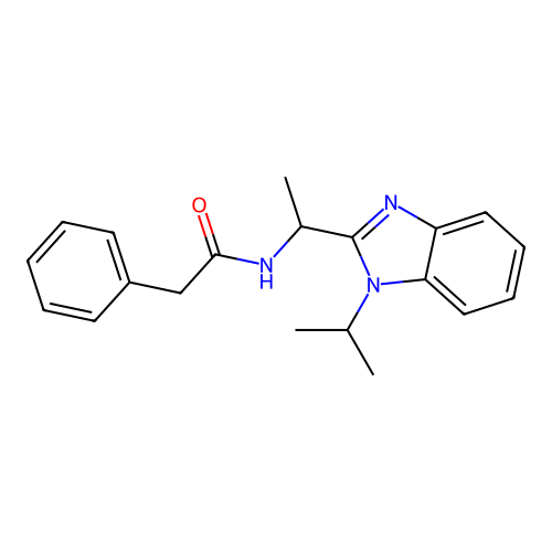 N-{[1-(methylethyl)benzimidazol-2-yl]ethyl}-2-phenylacetamide structure