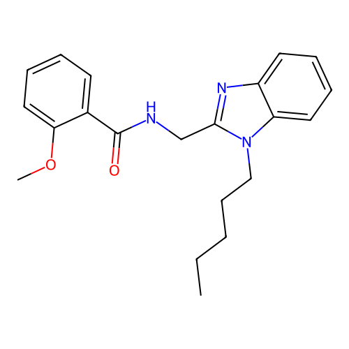 2-methoxy-N-[(1-pentyl-1H-benzimidazol-2-yl)methyl]benzamide structure