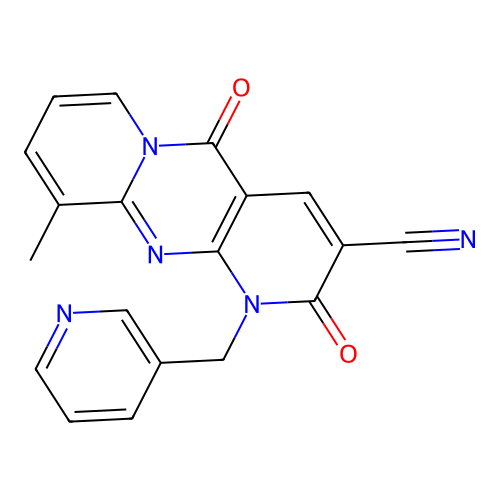 10-METHYL-2,5-DIOXO-1-(3-PYRIDYLMETHYL)-1,5-DIHYDRO-2H-DIPYRIDO[1,2-A:2,3-D]PYRIMIDIN-3-YL CYANIDE structure