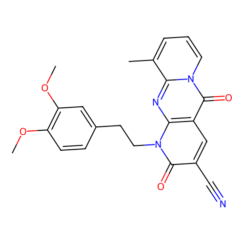 1-(3,4-DIMETHOXYPHENETHYL)-10-METHYL-2,5-DIOXO-1,5-DIHYDRO-2H-DIPYRIDO[1,2-A:2,3-D]PYRIMIDIN-3-YL CYANIDE structure