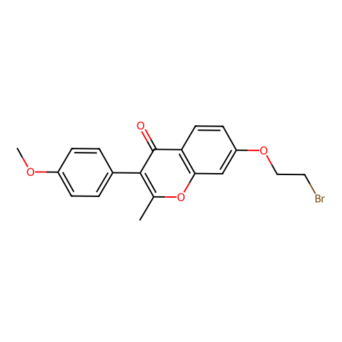 7-(2-bromoethoxy)-3-(4-methoxyphenyl)-2-methyl-4H-chromen-4-one structure