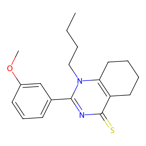 1-Butyl-2-(3-methoxyphenyl)-5,6,7,8-tetrahydroquinazoline-4-thione structure
