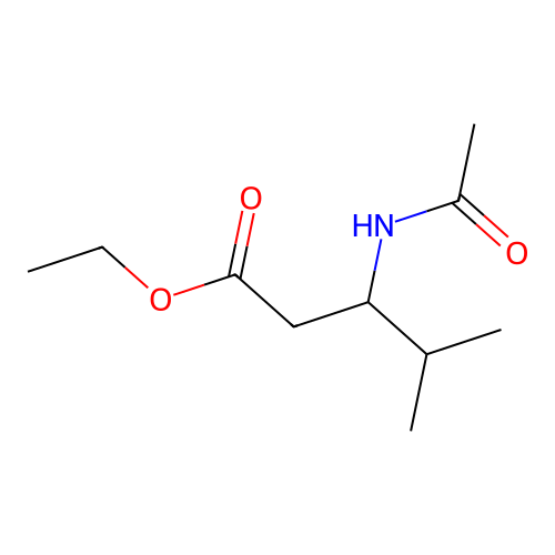Pentanoic acid, 3-(acetylamino)-4-methyl-, ethyl ester structure