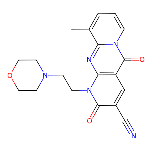 10-METHYL-1-(2-MORPHOLINOETHYL)-2,5-DIOXO-1,5-DIHYDRO-2H-DIPYRIDO[1,2-A:2,3-D]PYRIMIDIN-3-YL CYANIDE structure