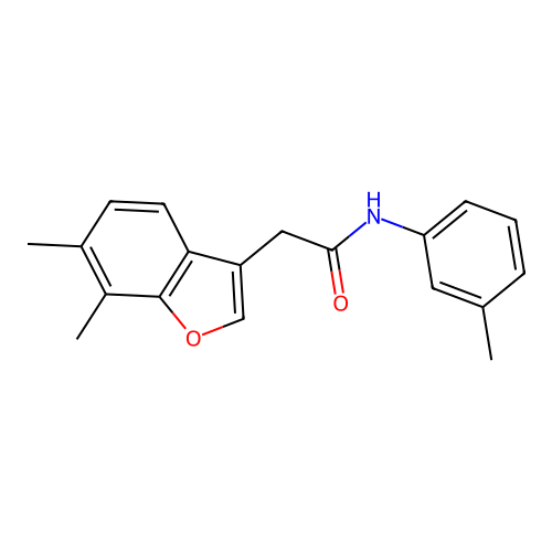2-(6,7-dimethyl-1-benzofuran-3-yl)-N-(3-methylphenyl)acetamide structure