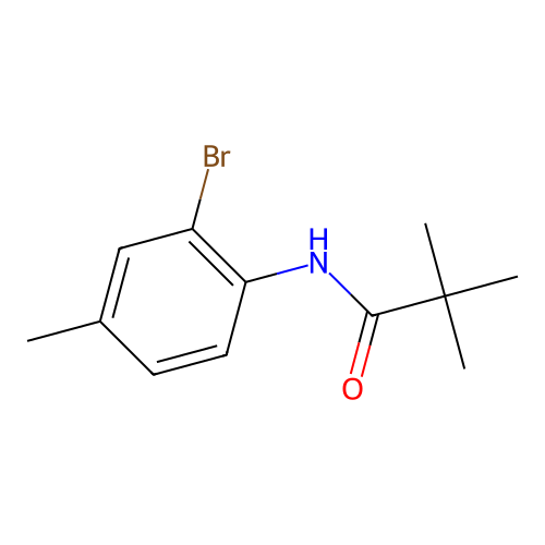 N-(2-bromo-4-methylphenyl)-2,2-dimethylpropanamide structure