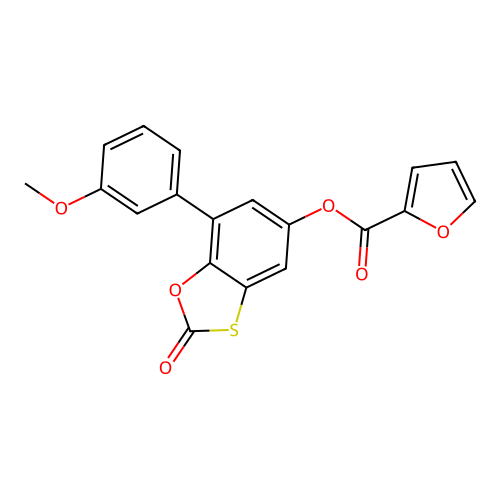 7-(3-Methoxyphenyl)-2-oxo-1,3-benzoxathiol-5-yl 2-furoate structure