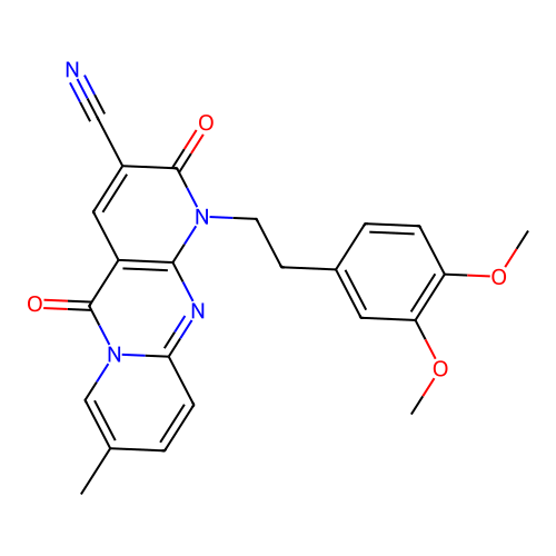 1-(3,4-DIMETHOXYPHENETHYL)-8-METHYL-2,5-DIOXO-1,5-DIHYDRO-2H-DIPYRIDO[1,2-A:2,3-D]PYRIMIDIN-3-YL CYANIDE structure