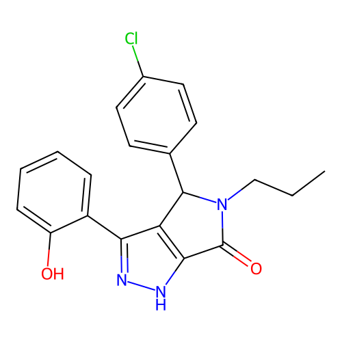 4-(4-chlorophenyl)-3-(2-hydroxyphenyl)-5-propyl-4,5-dihydropyrrolo[3,4-c]pyrazol-6(2H)-one structure