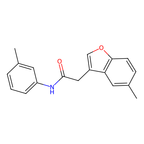 2-(5-methyl-1-benzofuran-3-yl)-N-(3-methylphenyl)acetamide structure