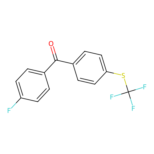 (4-Fluorophenyl)[4-[(trifluoromethyl)thio]phenyl]methanone structure
