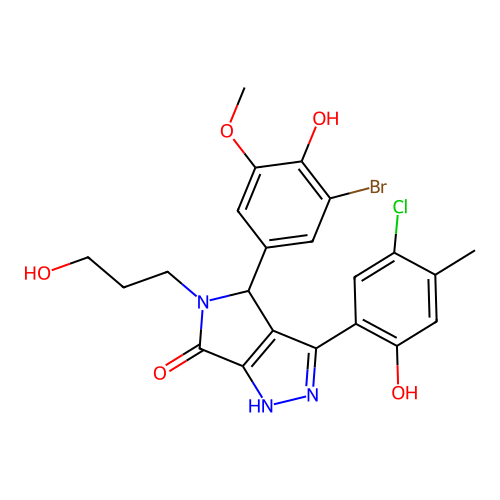 C22H21BrClN3O5 structure