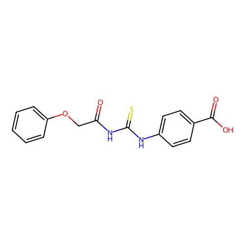 4-{[(Phenoxyacetyl)carbamothioyl]amino}benzoic acid structure
