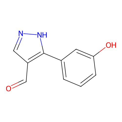 3-(3-Hydroxyphenyl)-1H-pyrazole-4-carboxaldehyde structure