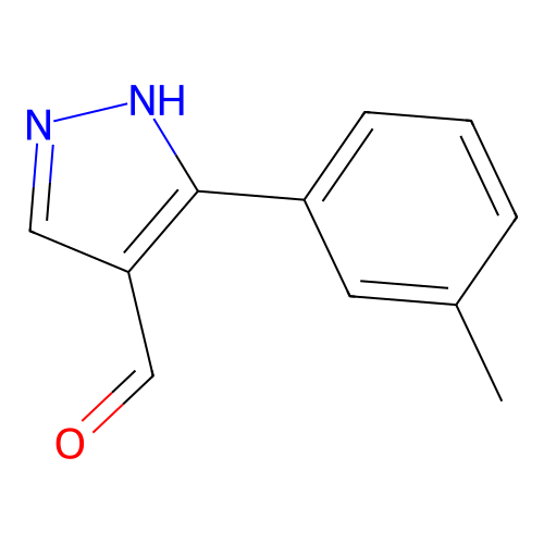 5-(3-methylphenyl)-1H-pyrazole-4-carbaldehyde structure