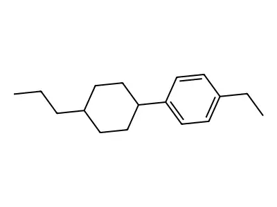 Benzene, 1-ethyl-4-(4-propylcyclohexyl)-, trans- structure