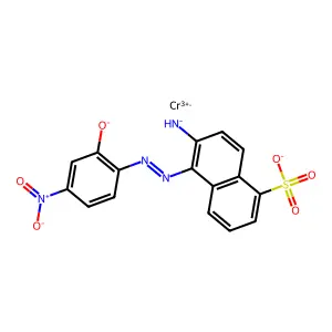 Chromium, (6-(amino-kappaN)-5-((2-(hydroxy-kappaO)-4-nitrophenyl)azo-kappaN1)-1-naphthalenesulfonato(3-))- structure