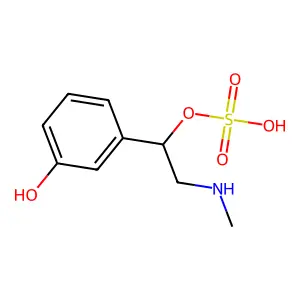 (1r)-1-(3-hydroxyphenyl)-2-(methylamino)ethyl hydrogen sulfate structure