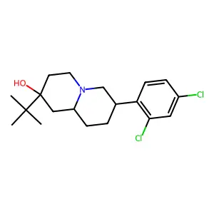 2-tert-butyl-7-(2,4-dichlorophenyl)octahydro-2H-quinolizin-2-ol structure