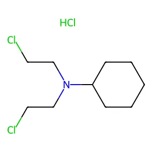 Cyclohexylamine, N,N-bis(2-chloroethyl)-, hydrochloride structure