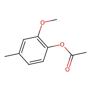 Phenol, 2-methoxy-4-methyl-, 1-acetate structure