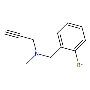 N-(2-溴苄基)-N-甲基丙-2-炔-1-胺 structure
