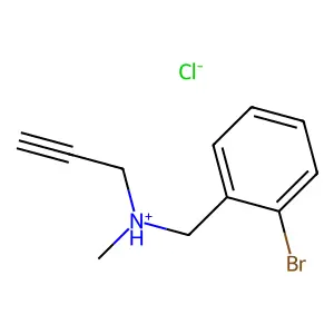 Benzylamine, o-bromo-N-methyl-N-2-propynyl-, hydrochloride structure