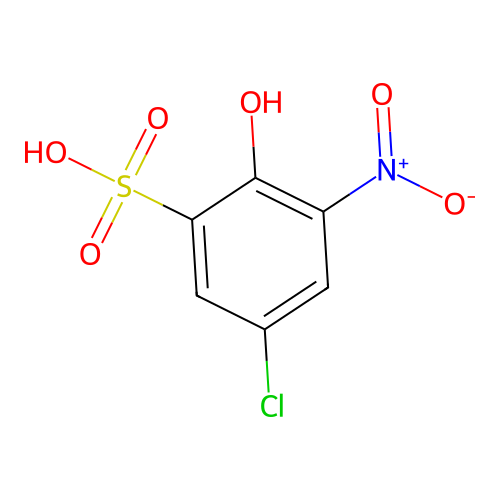 5-Chloro-2-hydroxy-3-nitrobenzenesulfonic acid structure