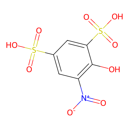 4-Hydroxy-5-nitrobenzene-1,3-disulfonic acid structure