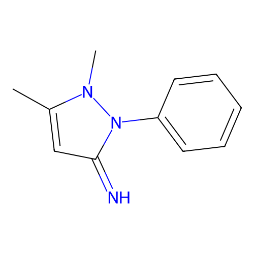 1,5-Dimethyl-2-phenyl-1,2-dihydro-3H-pyrazol-3-imine structure