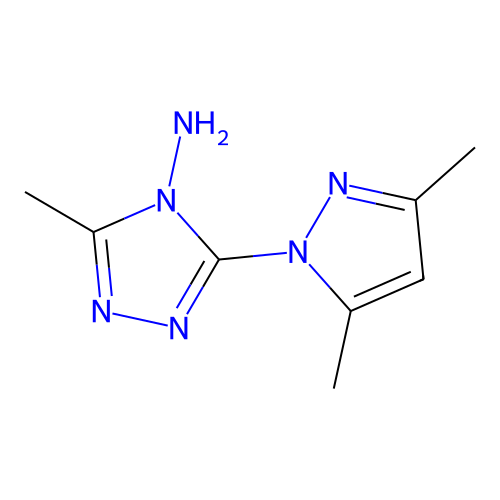 3-(3,5-Dimethylpyrazol-1-yl)-5-methyl-1,2,4-triazol-4-amine structure