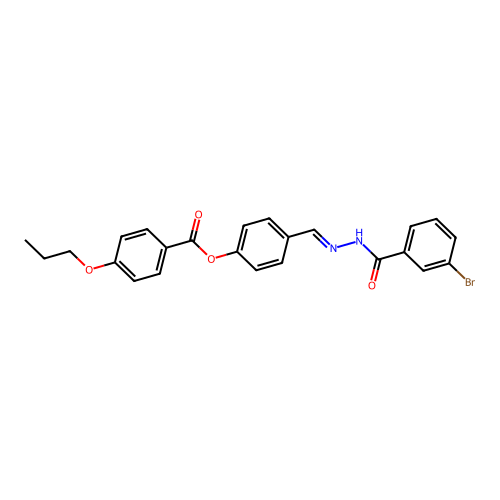[4-[[(3-Bromobenzoyl)hydrazinylidene]methyl]phenyl] 4-propoxybenzoate structure