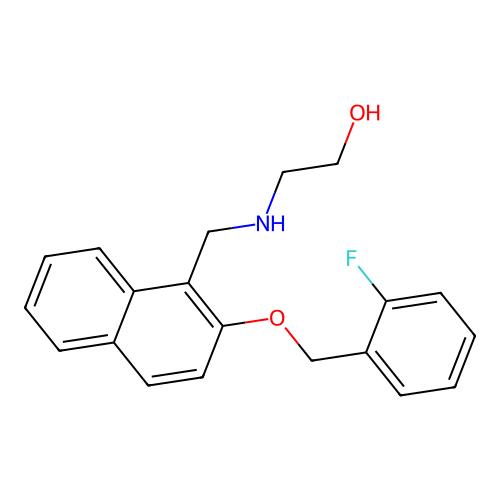 2-[[2-[(2-Fluorophenyl)methoxy]naphthalen-1-yl]methylamino]ethanol structure
