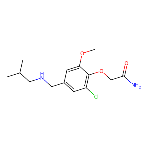 2-[2-Chloro-6-methoxy-4-[(2-methylpropylamino)methyl]phenoxy]acetamide structure