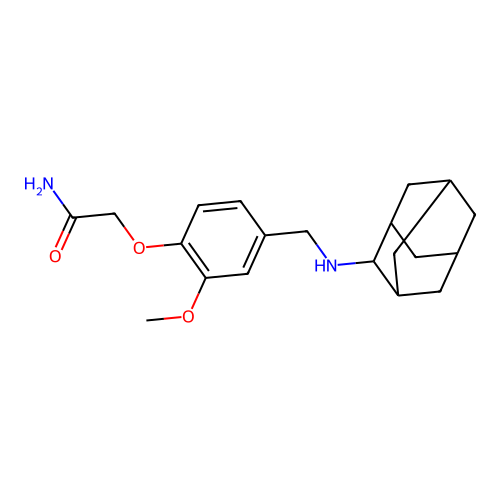 2-[4-[(2-Adamantylamino)methyl]-2-methoxyphenoxy]acetamide structure
