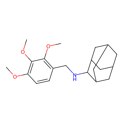 N-(2-adamantyl)-N-(2,3,4-trimethoxybenzyl)amine structure