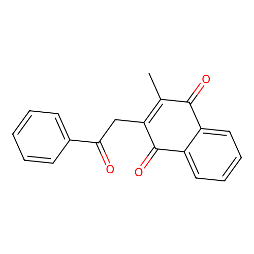 2-Methyl-3-(2-oxo-2-phenylethyl)naphthoquinone structure