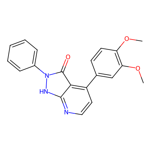 4-(3,4-dimethoxyphenyl)-2-phenyl-1,2-dihydro-3H-pyrazolo[3,4-b]pyridin-3-one structure